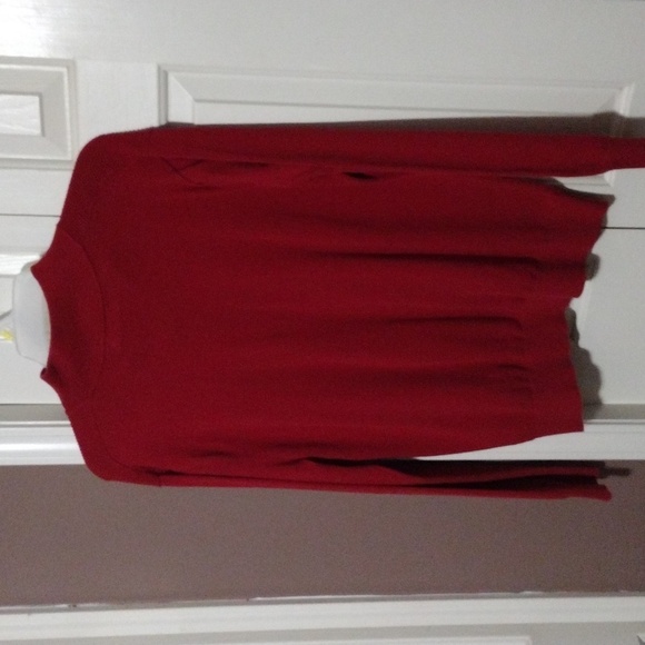 Nautica Mens Large 1/4 Zip Sweater Red & Navy Blue - Picture 6 of 7